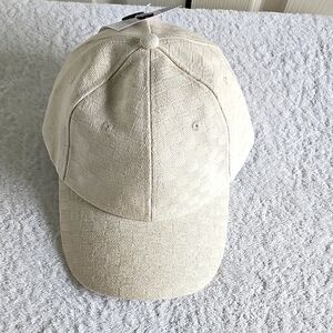 NWT JUST be Quilted Adjustable Cream Ballcap One Size